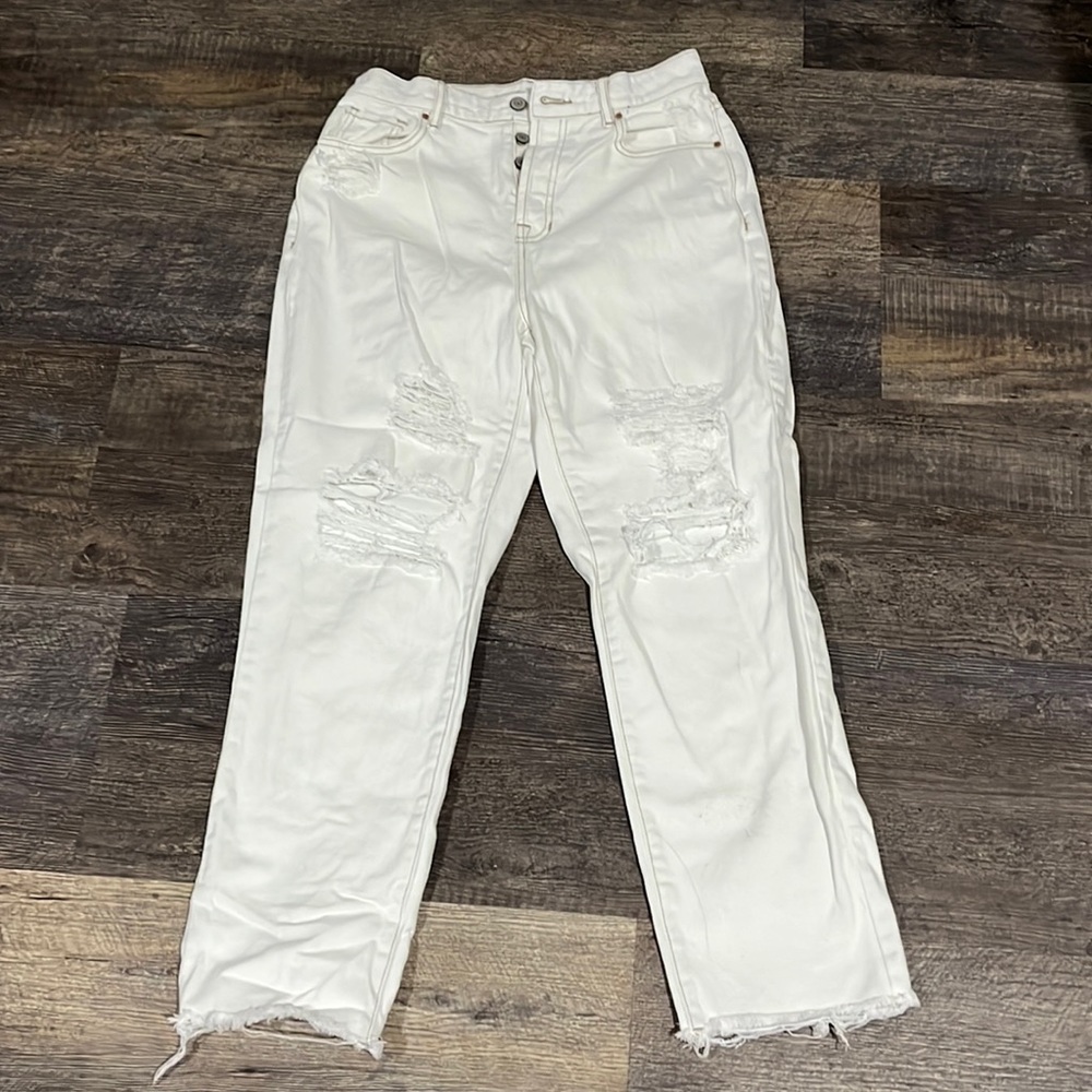 BRAND NEW - Pacsun Straight Jeans | Pacsun White Straight Leg Ripped Jeans